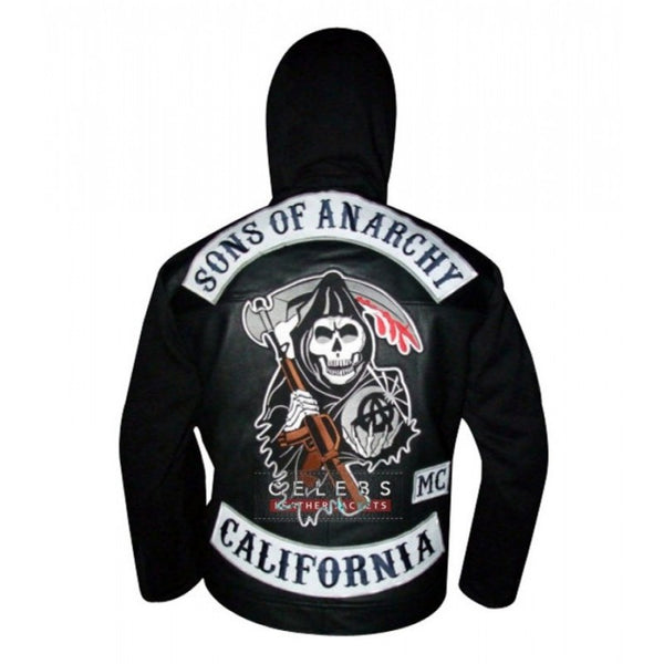 Sons of Anarchy Hooded Leather Jacket