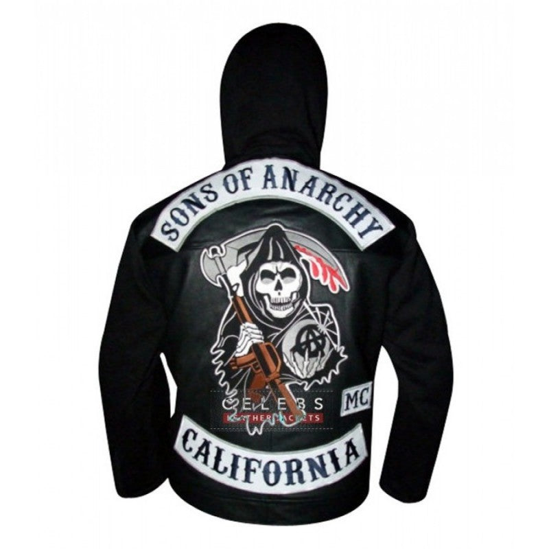 Sons of Anarchy Hooded Leather Jacket