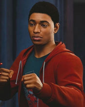 Spider-Man Miles Morales PS4 Red Fleece Drawstring Hoodie