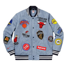 Supreme X Nike/NBA Teams Warm-Up Blue Varsity Jacket