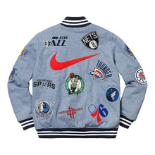 Supreme X Nike/NBA Teams Warm-Up Blue Varsity Jacket