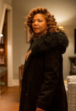 The Equalizer Queen Latifah Fur Collar Coat