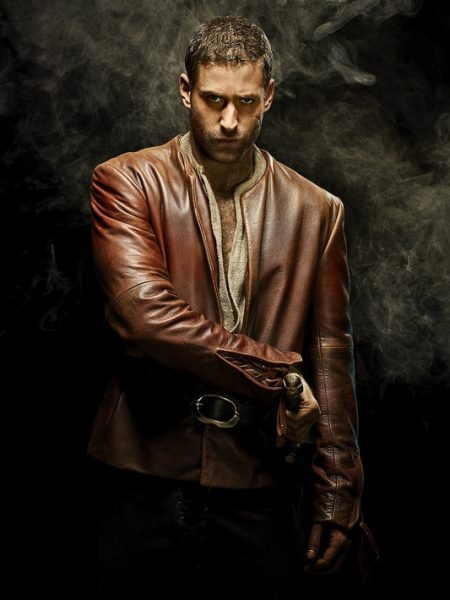 The Invisible Man Oliver Jackson Cohen leather jacket