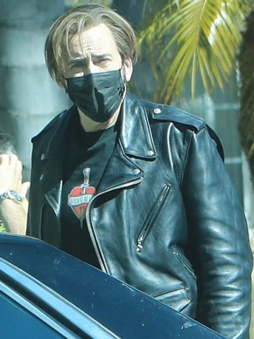 The Unbearable Weight of Massive Talent Nick Cage Leather Jacket