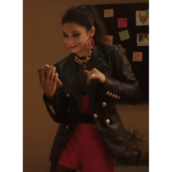 Ginger Gonzaga Black Leather Blazer