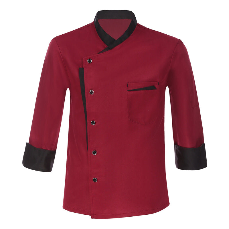 Unisex Long Sleeve Red Chef Coat 