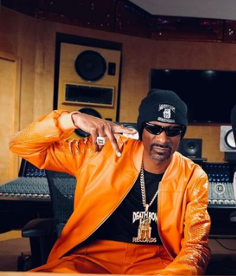 Snoop Dogg Varsity Orange Leather Jacket