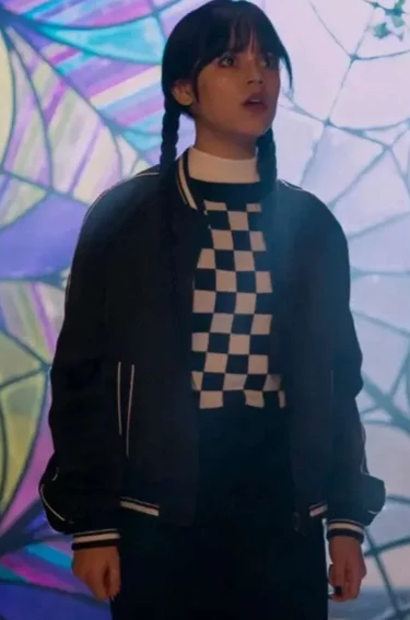 Wednesday 2022 Wednesday Addams Bomber Jacket