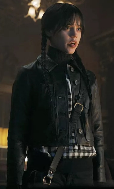 Wednesday 2022 Wednesday Addams Leather Jacket