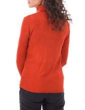 Women Burgundy High Neck Sweater