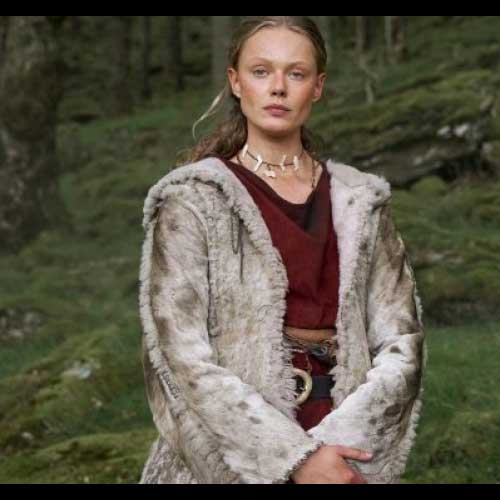 Freydis Eriksdotter Vikings Valhalla Shearling Coat