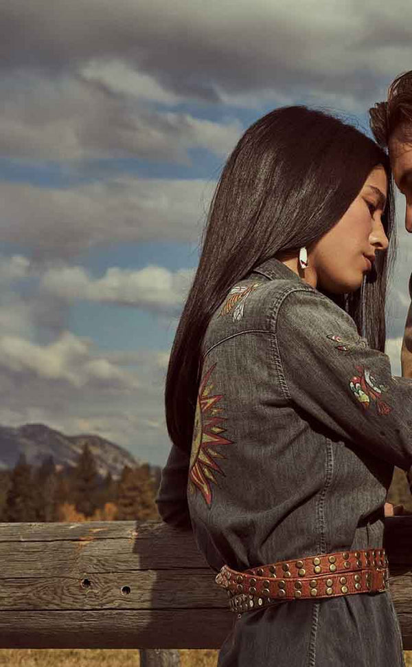 Yellowstone Monica Dutton Long Denim Coat